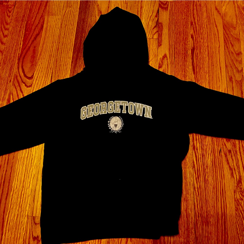 Georgetown University navy blue kids 9-10 hoodie sweatshirt